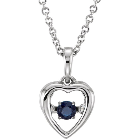 14k White Gold Blue Sapphire 18" Mystara® Necklace