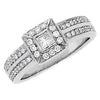 14k White Gold 1/2 CTW Diamond Engagement Ring , Size 6