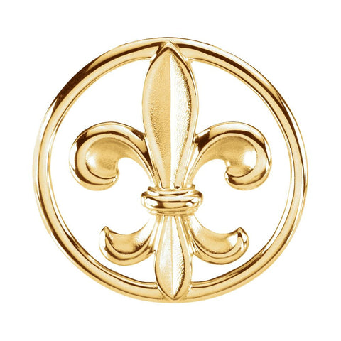 14k Yellow Gold Fleur-de-Lis Pendant