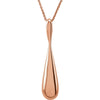 40.3X8.3mm Teardrop-Shaped 18-Inch Necklace in 14K Rose Gold