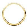 14k Yellow Gold 3mm Half Round Edge Band, Size 8