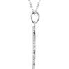 14k White Gold 1/4 CTW Petite Treble Clef Diamond 16" Necklace