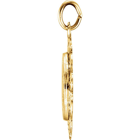 14k Yellow Gold 18.5mm St. Anthony Medal