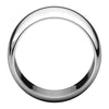 Sterling Silver 12mm Half Round Band, Size 6