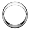 Sterling Silver 12mm Half Round Band, Size 8.5