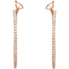 14k Rose Gold 2 CTW Diamond Inside/Outside Hoops