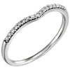 14k White Gold 1/8 ctw. Diamond Band, Size 7