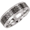 Bridal Duo 07.00 mm Comfort-Fit Enameled Band in 14k White Gold (Size 9.5 )