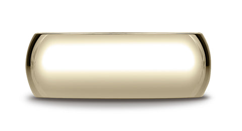 Benchmark-14K-Yellow-Gold-8mm-Slightly-Domed-Traditional-Oval-Wedding-Band-Ring--Size-4.25--18014KY04.25