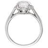 14k White Gold White Topaz and .05 CTW Diamond Ring, Size 7