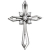 14k White Gold 0.16 ctw. Diamond Cross Pendant