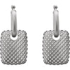 14k White Gold Pierced Style Hoop Earrings