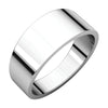 08.00 mm Flat Tapered Band in 14K White Gold ( Size 11.5 )