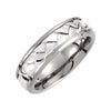 Titanium and Sterling Woven Wedding Band Ring (Size 10 )