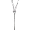 14k White Gold Miz Pah Coin Left Pendant