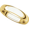 14k Yellow Gold 4mm Heavy Comfort Fit Band, Size 5.5