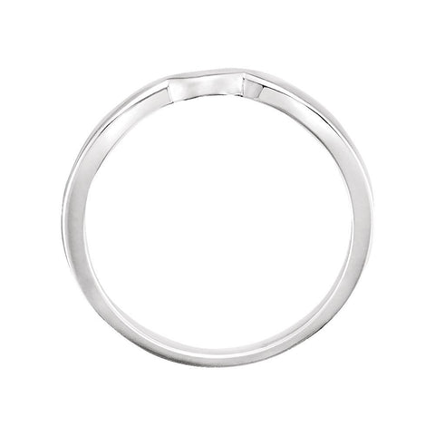 14k White Gold #5 Band for Tulipset® Ring, Size 6