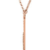 14k Rose Gold 1/10 CTW Diamond Mom 16" Necklace