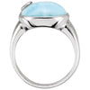 Sterling Silver Larimar Ring Size 7