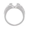 14k White Gold 1/4 CTW Diamond Ring Wrap, Size 7
