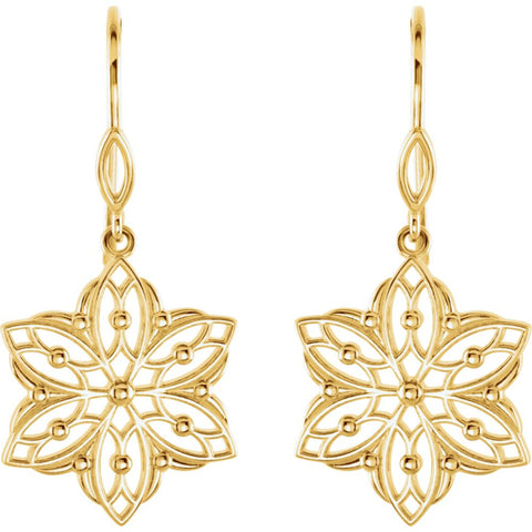 Sterling Silver Decorative Dangle Earrings
