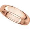 10k Rose Gold 4mm Heavy Comfort Fit Band, Size 8