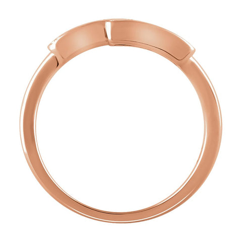 14k Rose Gold 1/10 CTW Diamond Ring, Size 7