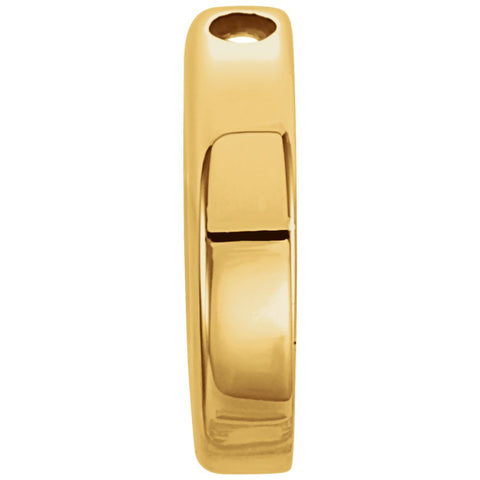 14k Yellow Gold 10mm Circle Chain Slide