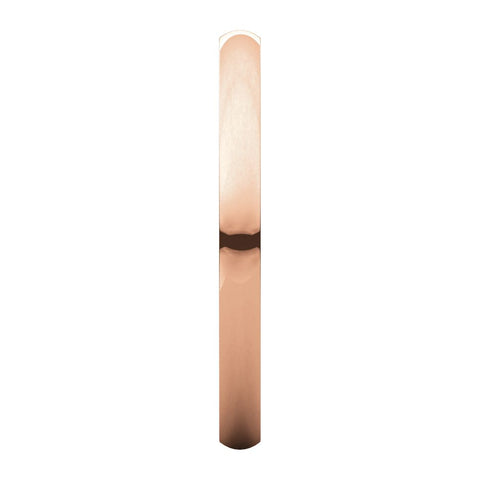 14k Rose Gold 2mm Light Comfort Fit Band, Size 9
