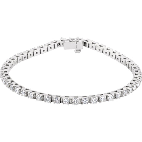 14k White Gold 3 3/8 CTW Diamond Line Bracelet