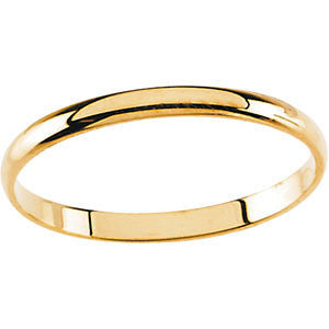 14k Yellow Gold Youth Band Size 3
