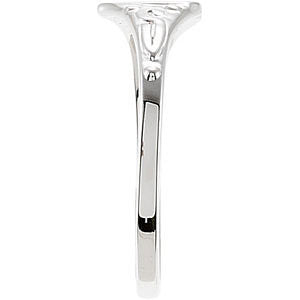 14k White Gold .01 CTW Diamond Heart Ring, Size 3