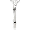 14k White Gold .01 CTW Diamond Heart Ring, Size 3