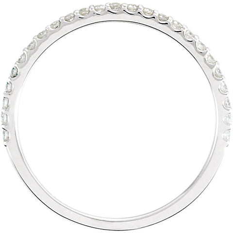 14k White Gold 1/4 CTW Diamond Band, Size 7
