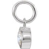Sterling Silver Imitation Diamond Birthstone Charm