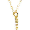 14k Yellow Gold Youth Cubic Zirconia Cross 15" Necklace