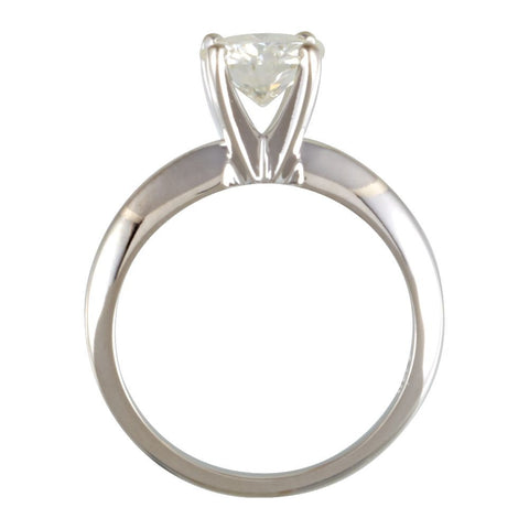14k White Gold 7.5mm Round Forever Classic™ Moissanite Solitaire Engagement Ring, Size 7