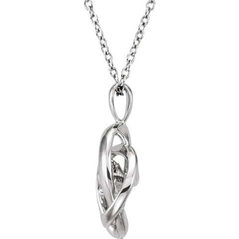 Sterling Silver 1/10 CTW Diamond 18" Mystara® Necklace