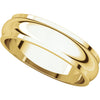 14k Yellow Gold 5mm Half Round Edge Band, Size 7