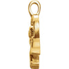 14k Yellow Gold Angel Heart Pendant