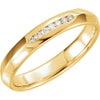 Men's 14k White Gold 4mm Knife Edge Comfort-Fit Wedding Band Mounting, Size 10