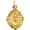 12.00x09.00 mm Scapular Medal in 14K Yellow Gold
