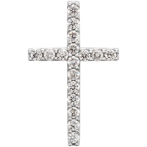 Platinum 1/4 CTW Petite Diamond Cross Pendant