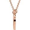 14k Rose Gold Horizontal Oval 16" Necklace