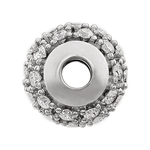 14k White Gold .50 CTW Diamond Ball Pendant