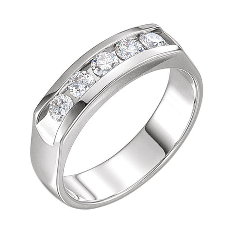 14k White Gold 3/4 CTW Diamond Ring, Size 11