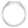 14k White Gold Men's Accented Ring, Size 11