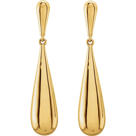 14k Yellow Gold Pierced Style Earrings