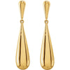 14k Yellow Gold Pierced Style Earrings