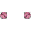 14k White Gold Pink Tourmaline Youth Earrings